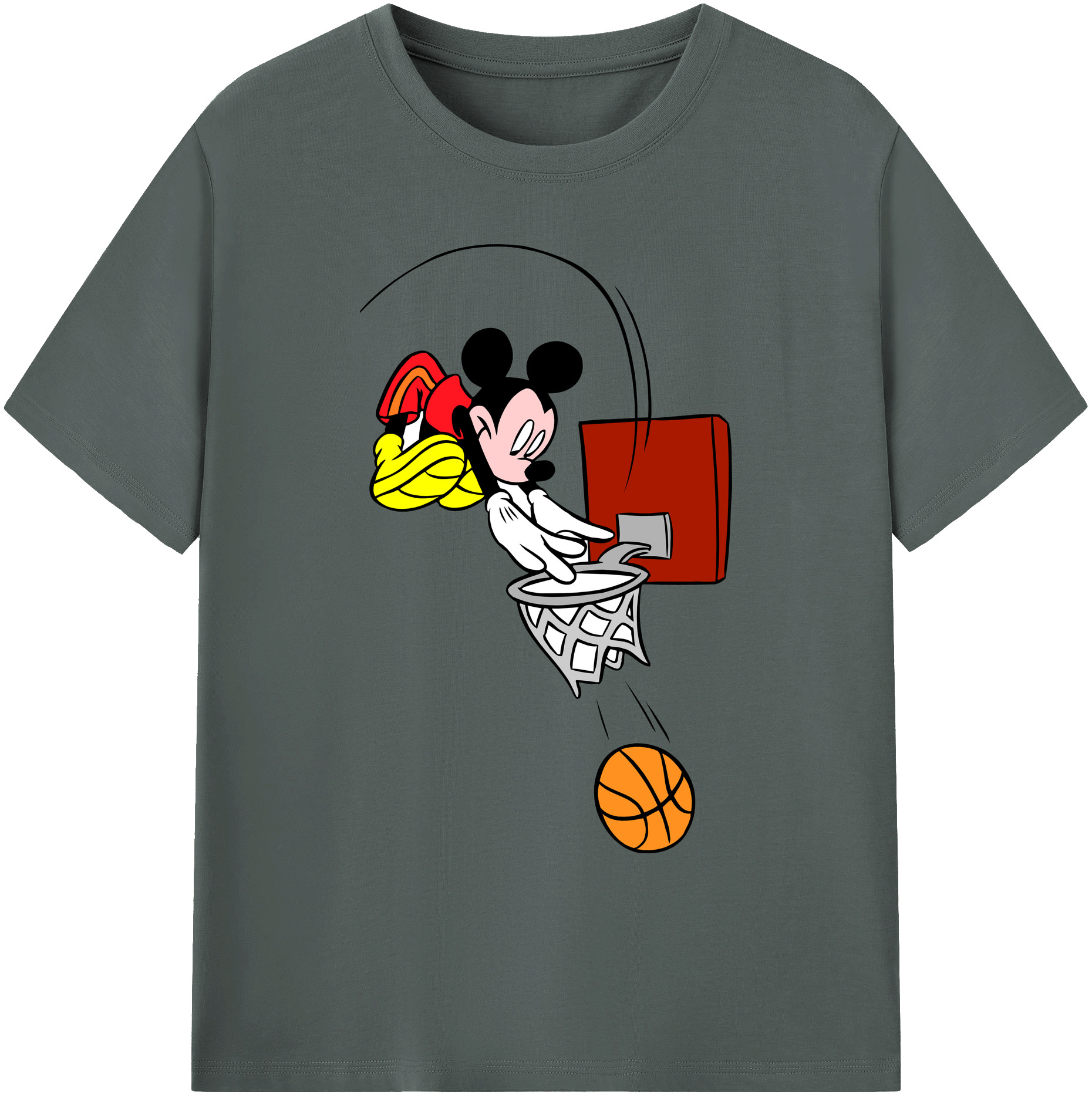 ミッキーマウス Mickey Mouse 綿100％ メンズ半袖Tシャツ｜肌触りやわらか＆通気性
